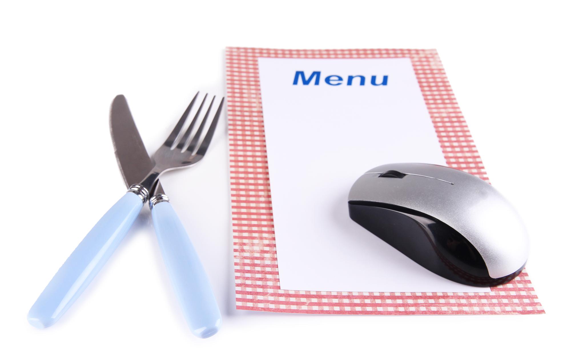 Pricing concept illustration with meal icons